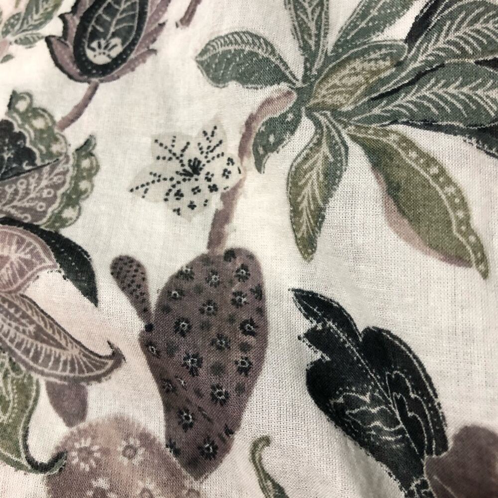 Tory Burch embellished botanical print v neck long sleeve womens tunic top S - Picture 11 of 12